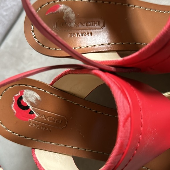 Coach Mendez wedges sandals, size 6 , 4inches heel - Picture 6 of 6